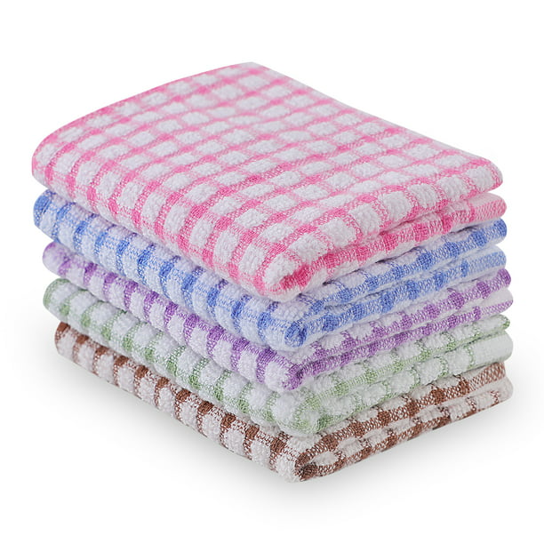 Soft Tea Terry Cotton Kitchen Dish Cloths Large Cleaning Dishcloth Dish Towels 